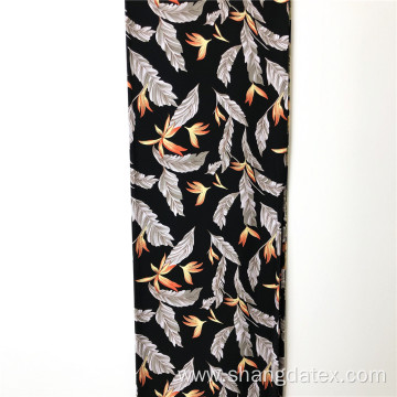 Export Rayon Printed Fabrics Design Feather And Leaves